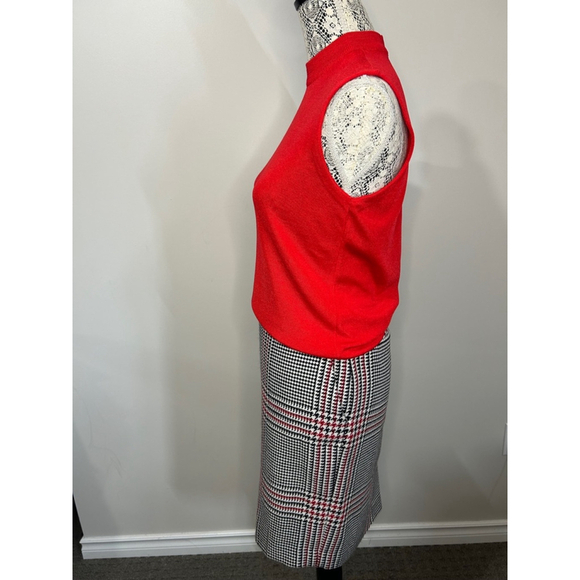 Women's Jones New York black and red plaid pencil Skirt Size 10 - Picture 5 of 10
